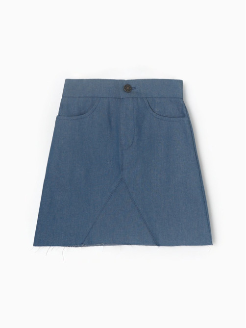 Юбка для девочки MINAKU: Jeans collection, синяя, рост 152 см