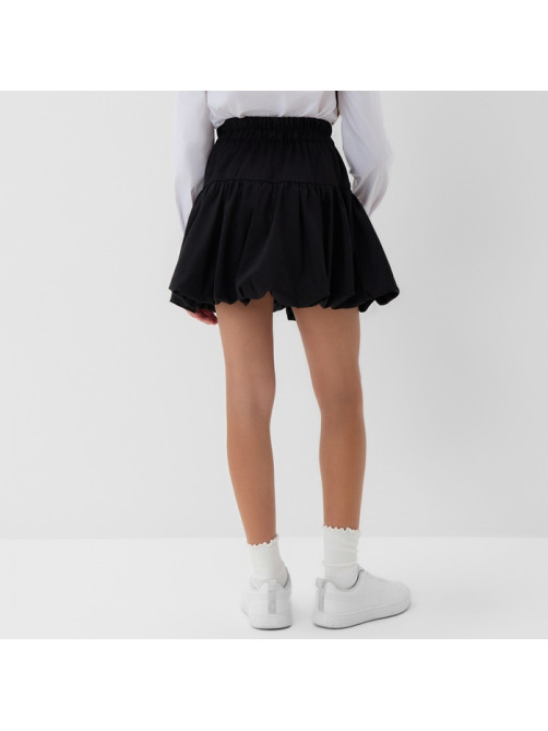 Юбка школьная для девочки с бантами MINAKU: School Collection, чёрная, размер 40, рост 158 см