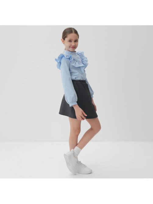 Юбка школьная для девочки MINAKU: Casual Collection, серая, рост 140 см