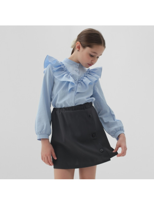Юбка школьная для девочки MINAKU: Casual Collection, серая, рост 140 см