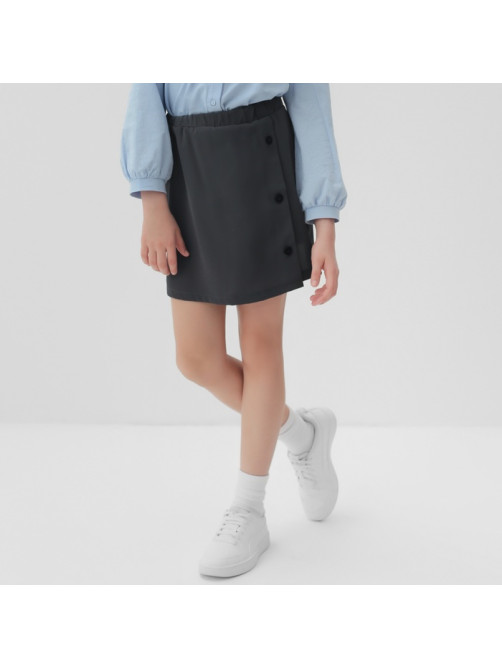 Юбка школьная для девочки MINAKU: Casual Collection, серая, рост 122 см