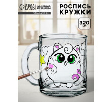 Кружка для росписи «Милые котики», без краски