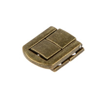 Замок-защелка на ящик ZM01, 2.5×2 см, цвет бронза, 4 шт.