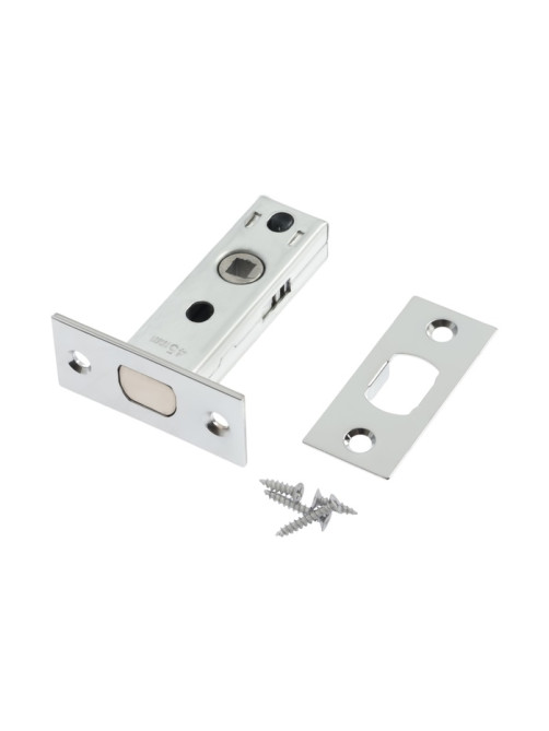 Задвижка дверная межкомнатная LOCKLAND ZDM1CP, цвет хром, стальной язычок