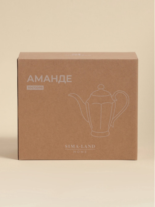 Заварочный чайник SL Home «Аманде», 1.5 л, 27.5×14×24 см, фарфор, белый
