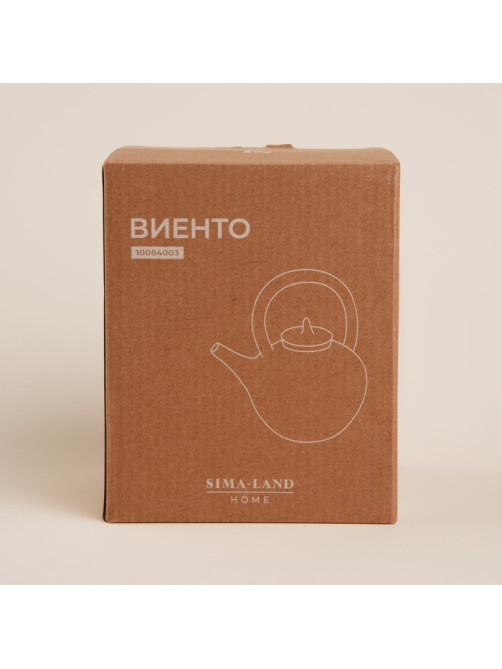 Заварочный чайник SL Home «Виенто», 650 мл, 15×12×16.5 см, керамика, бежевый