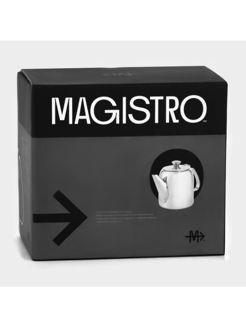 Заварочный чайник Magistro Silver Line, 900 мл, нержавеющая сталь