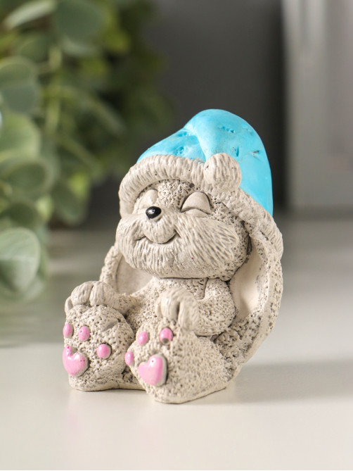 Фигурка гипс «Кролик в колпаке», 7×5.5×5.5 см, цветной