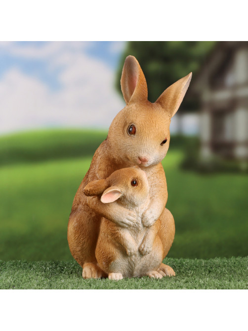 Фигурка полистоун TAKE IT EASY «Зайчиха с зайчонком», 13×12×25 см