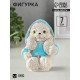 Фигурка гипс «Кролик в худи», 7×5×4 см, серый