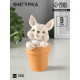 Фигурка гипс «Кролик в горшке», 9×5 см, цветной