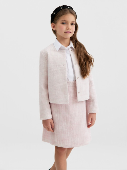 Жакет для девочки, MINAKU :Party Dress, цвет розовый, рост 146 см