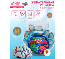 Жевательная резинка «Мозги», с начинкой, 12 г