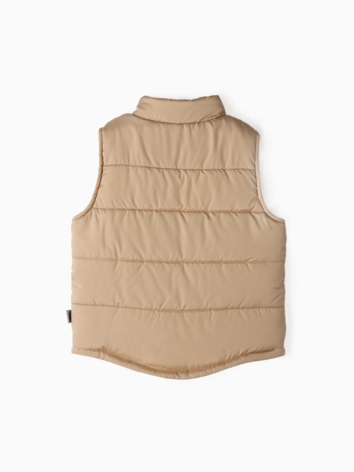 Жилет для девочки KAFTAN утепленный, бежевый, размер 30 (98-104 см)