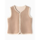 Жилетка флисовая детская Collorista, бежевая, рост 98 см