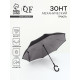 Зонт - наоборот «Однотон», механический, 8 спиц, R=53/61 см, d=106 см, чёрный, серый