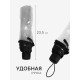 Зонт механический «Однотонный», 3 сложения, 8 спиц, R=48/53 см, d=96 см, прозрачный, чёрный