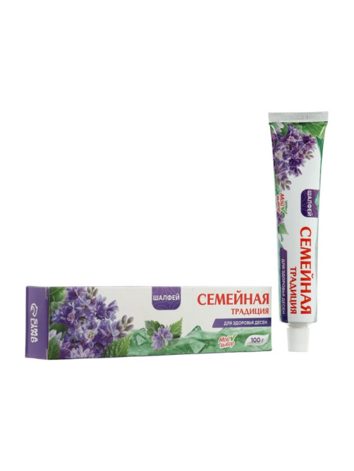 Зубная паста Семейная традиция, для здоровья десен, Шалфей 100 г